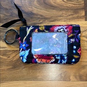 VERA BRADLEY NEW floral Iconic zip ID case